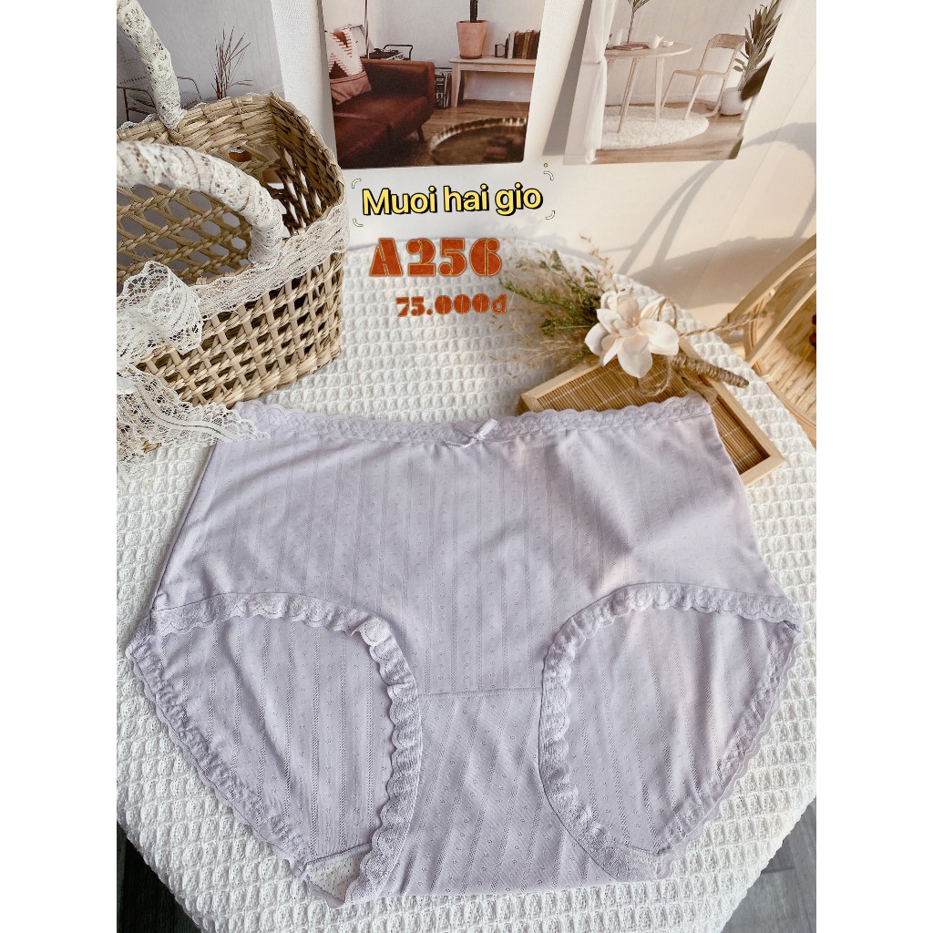 Quần lót nữ cotton mịn freesize, kháng khuẩn khử mùi, thấm hút mồ hôi A256 | THỜI TRANG 12H