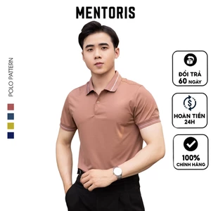 Áo Thun Nam Có Cổ Mentoris, Mẫu Sọc Cao Cấp, Basic, Dễ Phối Đồ, Mẫu Mới Nhất MPL30S