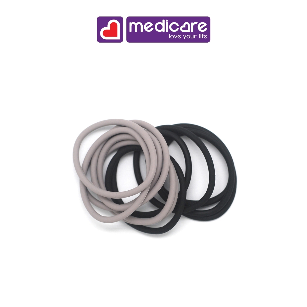 Dây cột tóc Basicare chất liệu silicon 12 cái 3724