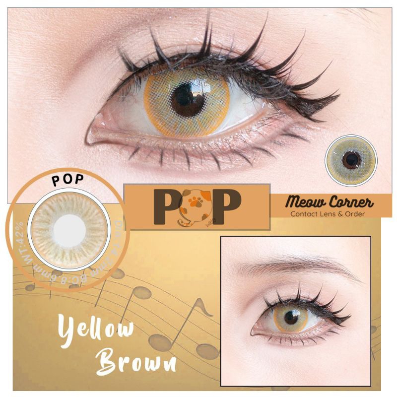 Lens cosplay màu VÀNG- Pop full cận từ 0-8 độ Lens sáng màu mẫu mới ...