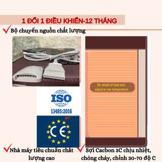 Thảm Đá Nhiệt Nóng Carefit Kích Thước 70x160 Đá Lục Giác
