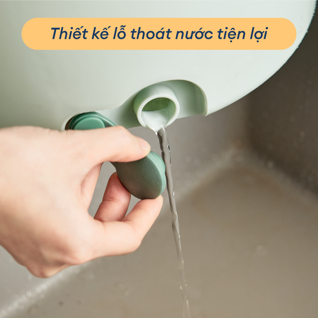 Bộ cây lau nhà tách nước Souji - Inochi - tách nước sạch, vắt khô ráo, lau sạch sẽ, tiện dụng