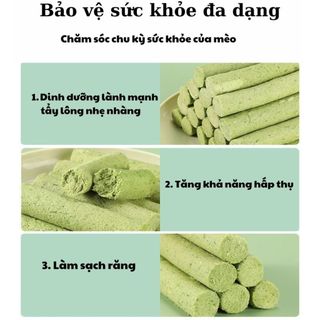 Thanh Cỏ, Đồ Ăn Khô Cho Mèo, Que Cỏ Mèo Giúp Tiêu Búi Lông, Sạch Răng, Bổ Sung Vitamin