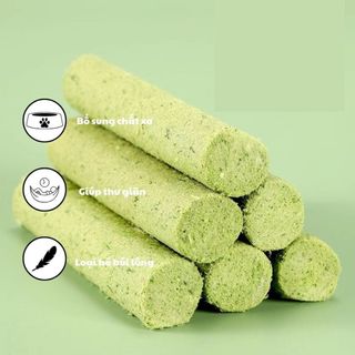 Thanh Cỏ, Đồ Ăn Khô Cho Mèo, Que Cỏ Mèo Giúp Tiêu Búi Lông, Sạch Răng, Bổ Sung Vitamin