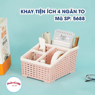 Khay tiện ích 4 ngăn size lớn