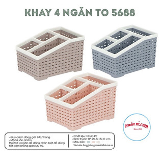 Khay tiện ích 4 ngăn size lớn