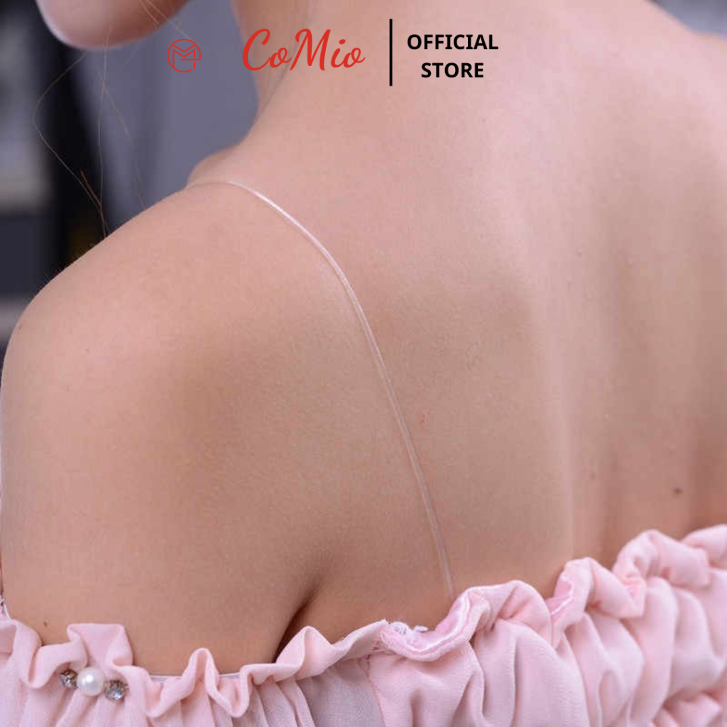 Dây quai trong áo ngực trong suốt sợi bún chống trượt cho nữ CoMio nhựa dẻo dai siêu bền dễ điều chỉnh hàng cao cấp