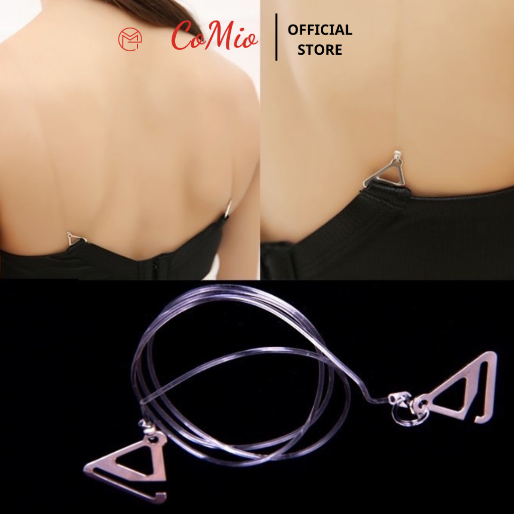 Dây quai trong áo ngực trong suốt sợi bún chống trượt cho nữ CoMio nhựa dẻo dai siêu bền dễ điều chỉnh hàng cao cấp