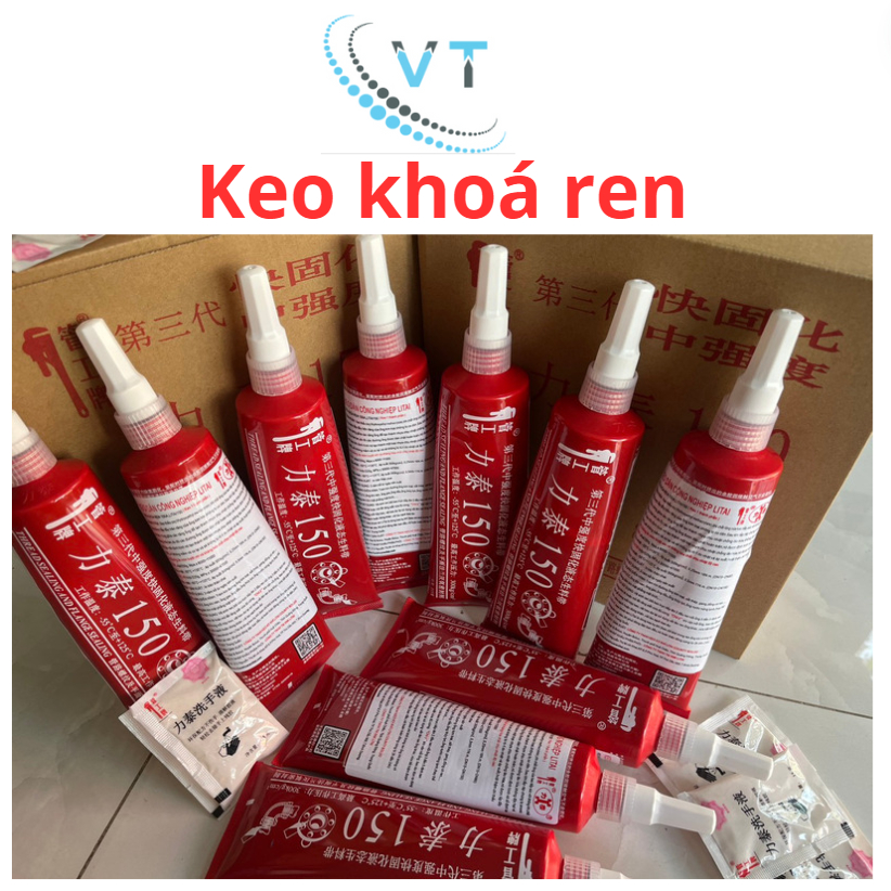 Keo khóa ren (khóa ron) A150 lắp đặt ống PCCC, Khí Nén, Ống Dầu, Khí Gas,...