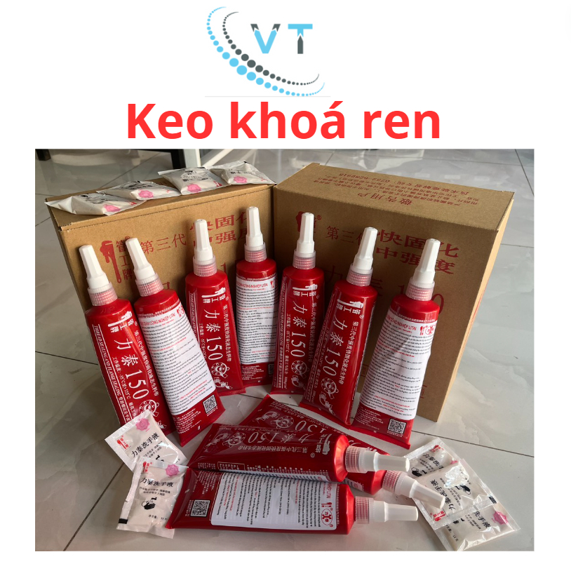 Keo khóa ren (khóa ron) A150 lắp đặt ống PCCC, Khí Nén, Ống Dầu, Khí Gas,...