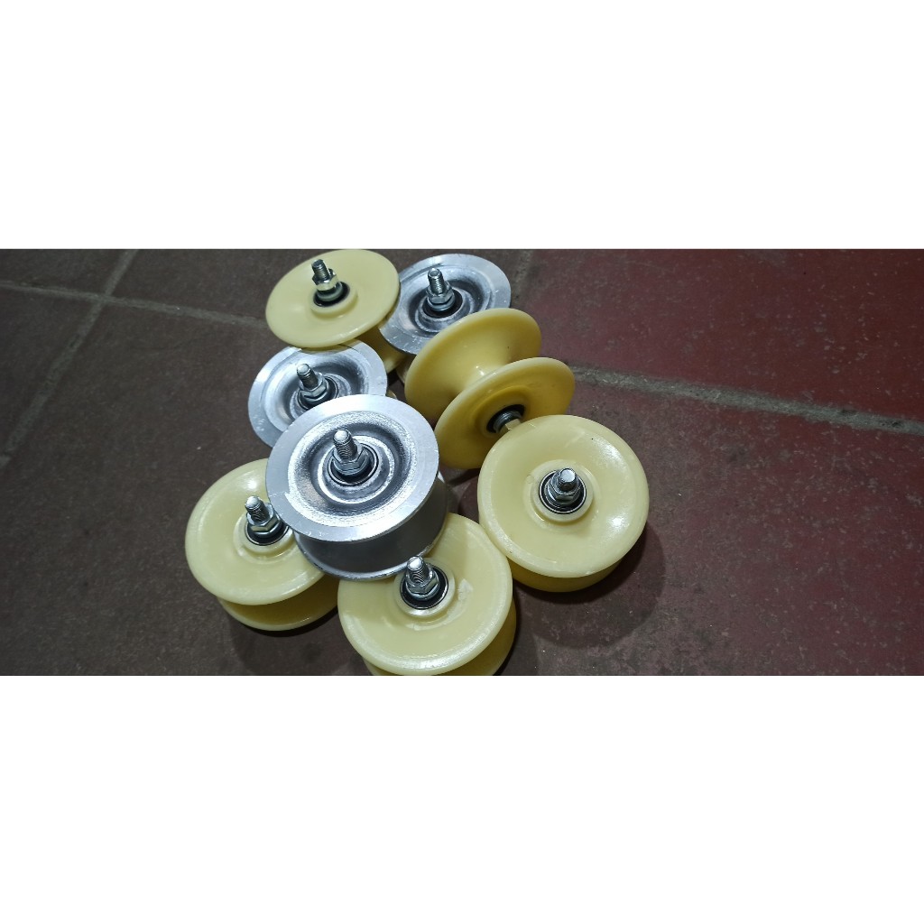bộ 2 Bánh xe ròng rọc nhôm đường kính 120x60. Bánh xe nhôm dành cho xây ...