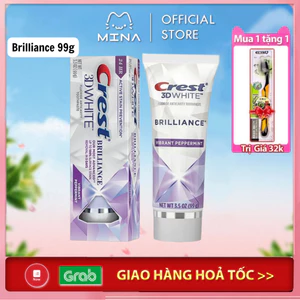 Kem đánh răng Crest 3D White Brilliance Mỹ 99g - Kem đánh răng làm trắng răng và hơi thở thơm mát
