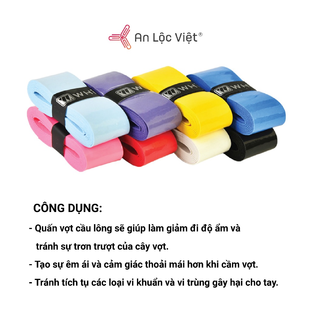 [COMBO 5 CUỘN QUẤN CÁN VỢT XỊN SÒ] Quấn cán vợt cầu lông Whizz - Amusi da PU mềm chống trơn, phù hợp với cầu lông tennis | BigBuy360 - bigbuy360.vn