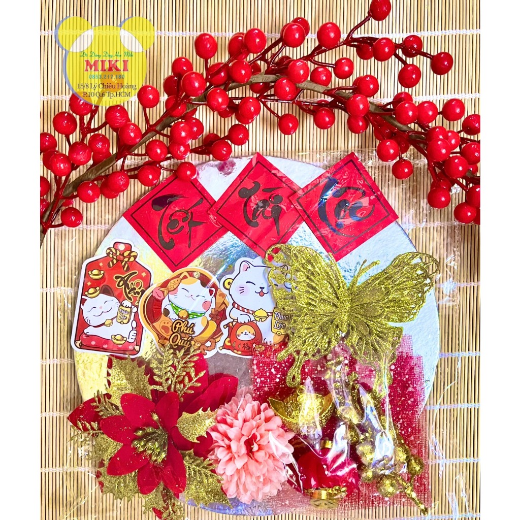 SET THÁP ĐÀO ĐÔNG - TRANG TRÍ THÁP BÁNH NƯỚC - TẾT XUÂN