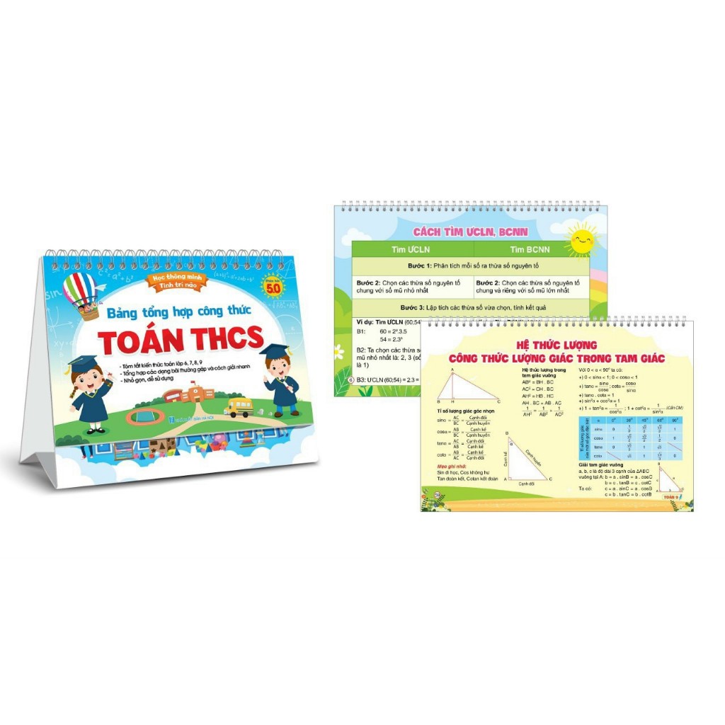 Ảnh Sách - Bảng Tổng Hợp Công Thức Toán THCS - Phiên Bản 5.0 1