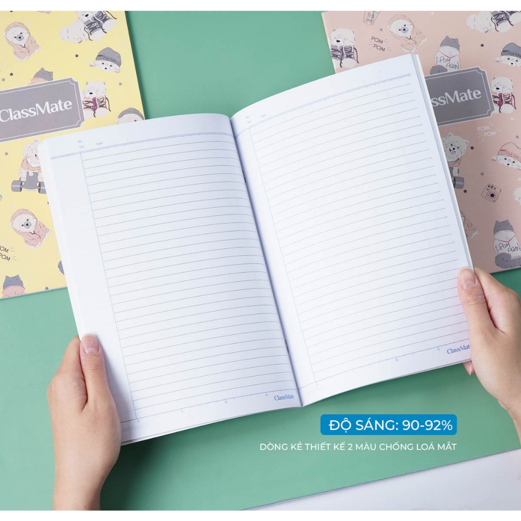 Vở ClassMate Vở Kẻ Ngang 80 Trang Tập B5 Vở Viết Bìa Cán Vân Chống Nước Dòng Kẻ 2 Màu Ghi Chép Bài Học  NB5-08-0606