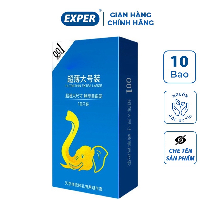 Bao cao su size lớn 55mm XL 001, bcs size lớn siêu mỏng 0.01mm kéo dài ...