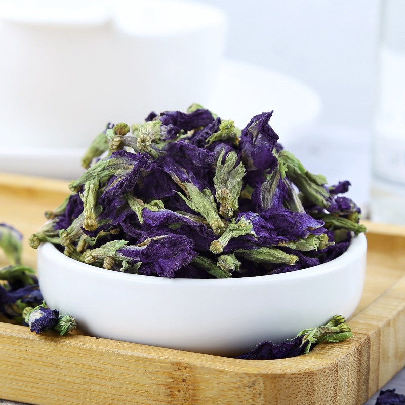 100g Trà Hoa Đậu Biếc sấy lạnh xanh tím đẹp, không vụn giúp đẹp da, chống lão hóa, thư giãn