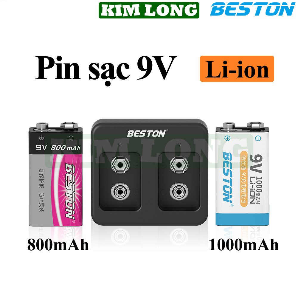 Pin sạc 9V BESTON,bộ sạc 9V BESTON M7005,pin sạc Li-ion 9V,pin 9V ...