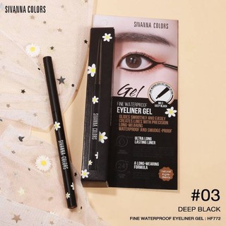 Kẻ Mí Mắt Dạng Sáp Sivanna Fine Waterproof Eyeliner Gel HF772