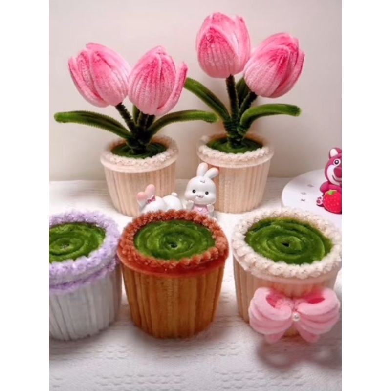 Chậu Bọc Kẽm Nhung  Dùng Cắm Hoa  Kẽm Nhung, Hoa Giấy, Hoa Sáp