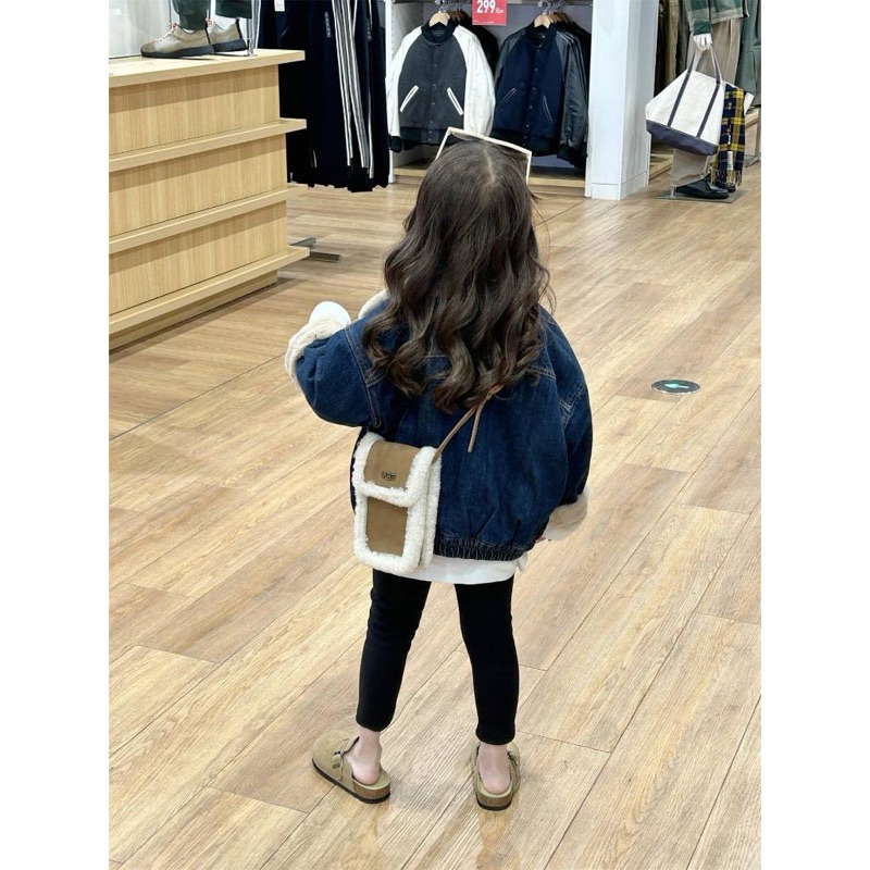 Áo khoác jeans lót lông cho bé 9-18kg