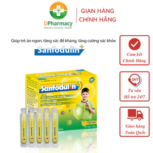 Tăng đề kháng Siro Sanfodulin +, hỗ trợ tăng sức đề kháng, giảm nguy cơ viêm họng, viêm mũi ở trẻ