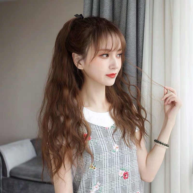 TÓC GIẢ CỘT SÓNG NƯỚC ĐỦ MÀU CHẤT TƠ CAO CẤP