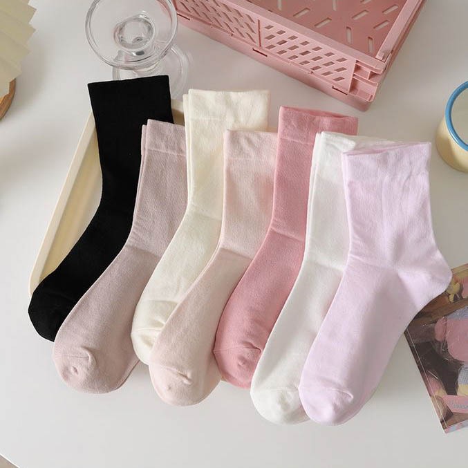 Combo tất trơn phong cách basic tone màu Patel dễ mix đồ - Ekiu Shop