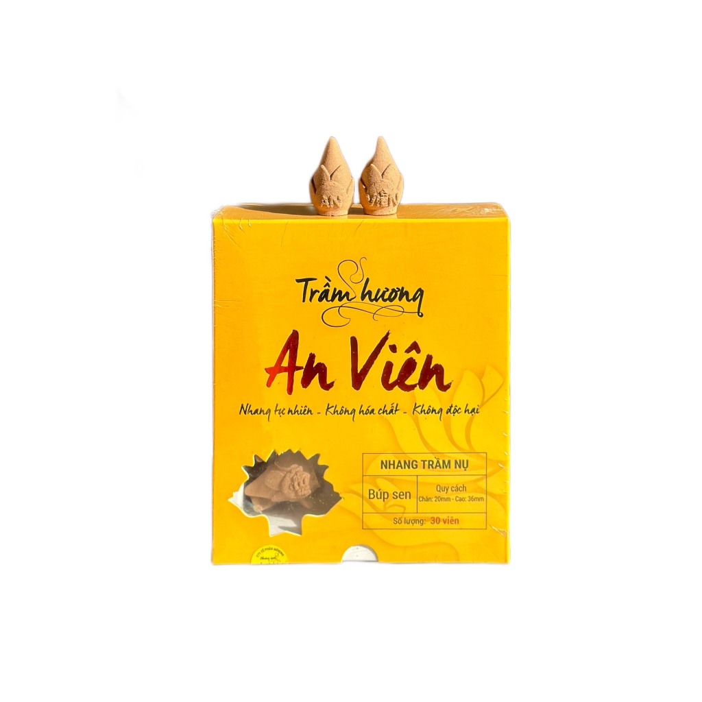 Set quà TRẦM HƯƠNG An Viên (Nhang trầm 2 tấc + Trầm nụ + Lư xông gốm sứ)