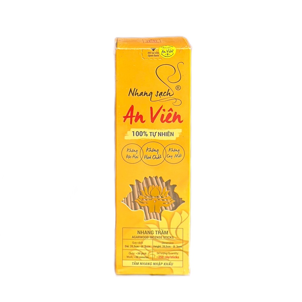 Set quà TRẦM HƯƠNG An Viên (Nhang trầm 2 tấc + Trầm nụ + Lư xông gốm sứ)