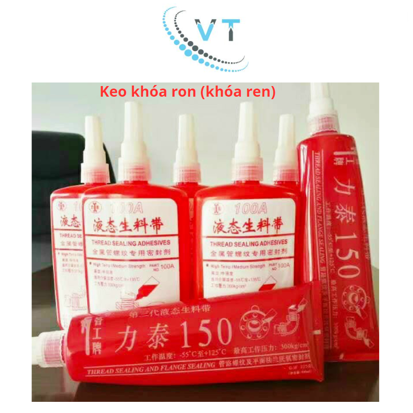 Keo khóa ren (khóa ron) ống kim loại LITAI 100A – chai 250g
