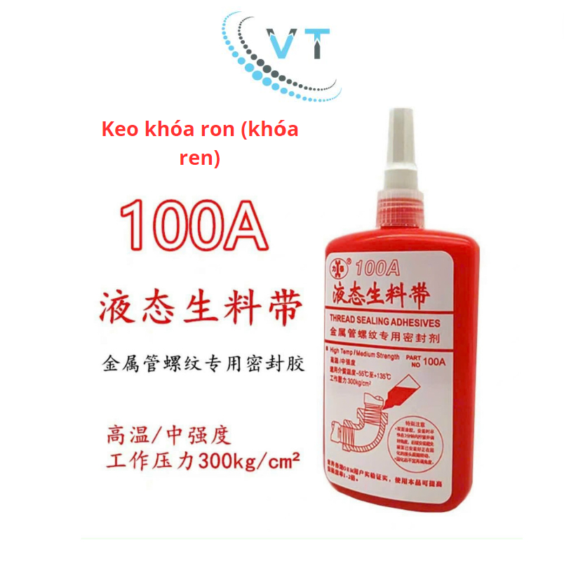 Keo khóa ren (khóa ron) ống kim loại LITAI 100A – chai 250g