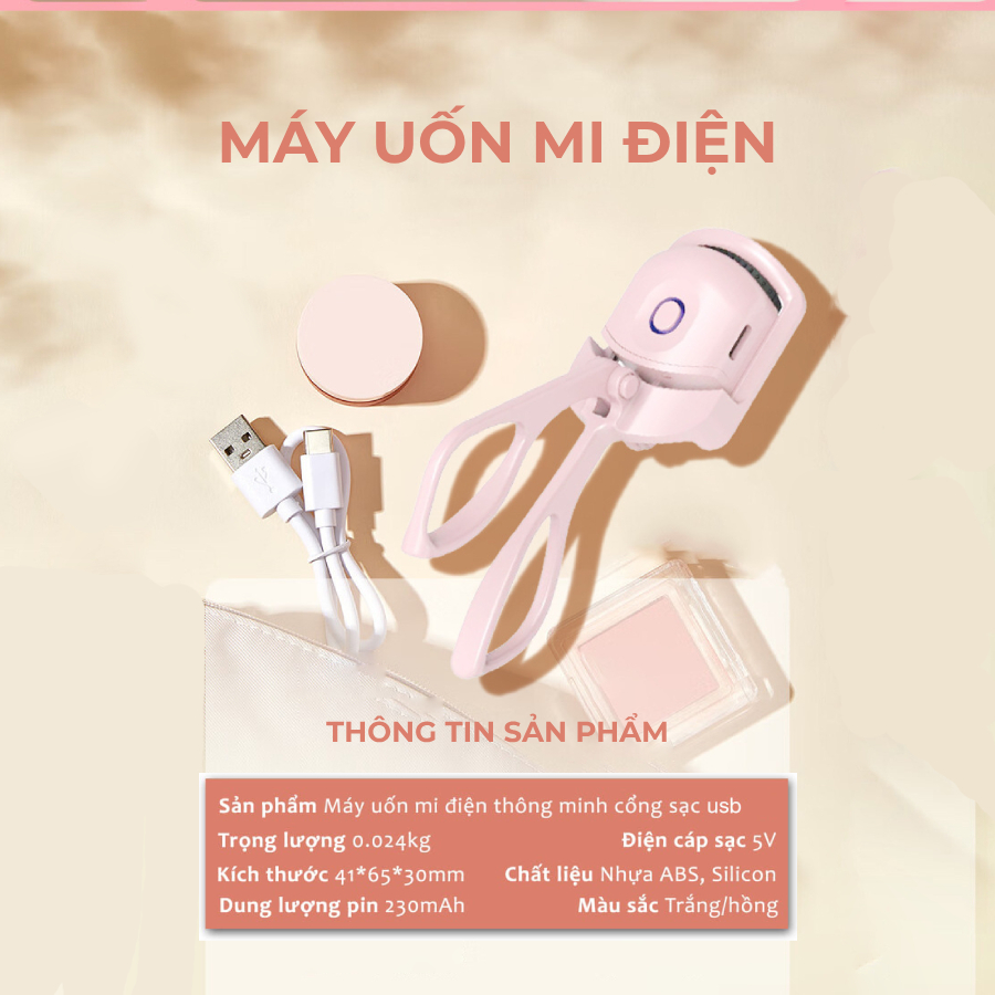 Kẹp Bấm Mi Điện Thông Minh, Máy Uốn Mi Bằng Điện Đa Năng Giúp Mi Cong Lâu Và Nhanh Chóng