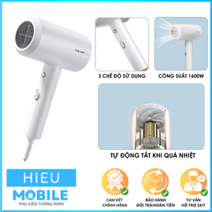 Máy sấy tóc SID RD 1650 công suất 1600W 3 chế độ làm khô tạo kiểu không hại tóc tự động tắt khi quá nhiệt