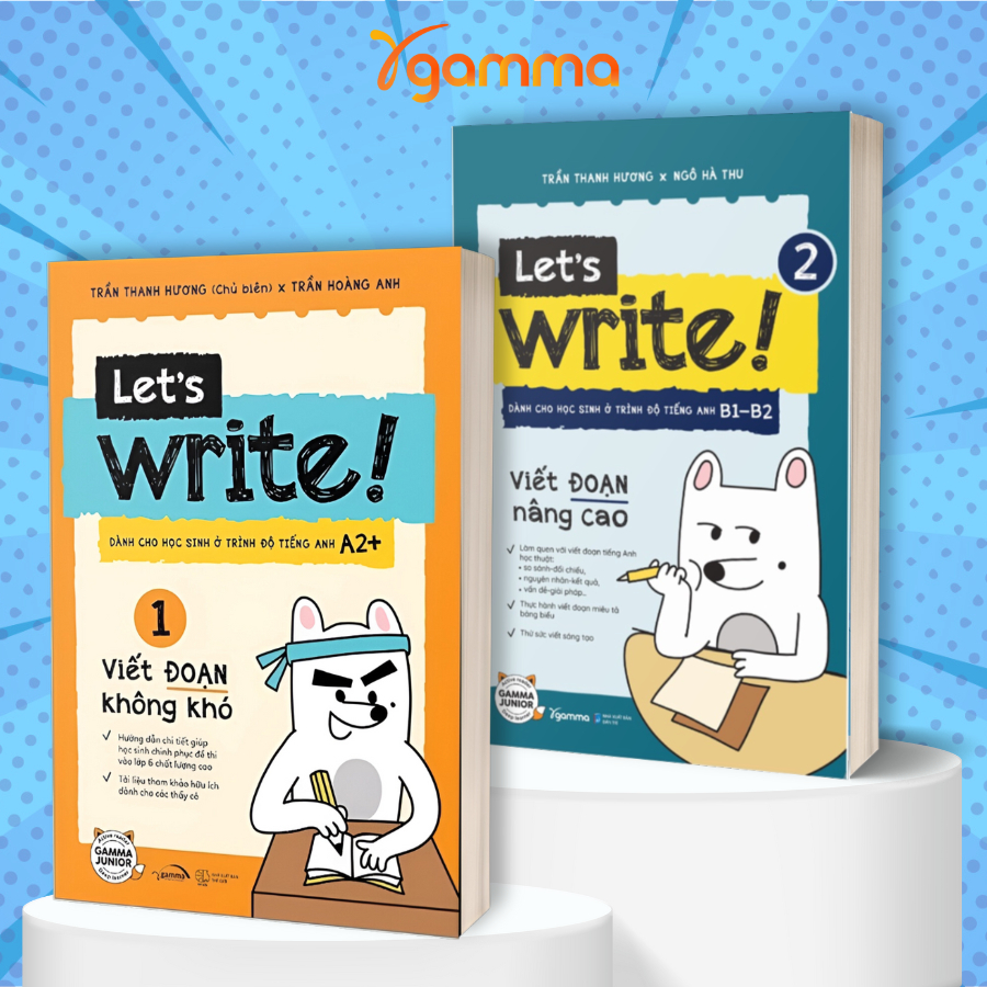 Sách - Combo Let's Write 1+2: Viết đoạn không khó + Viết đoạn nâng cao