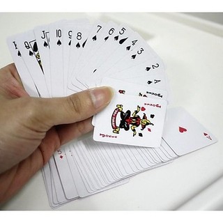 Bộ bài tây mini 52 lá 38x53 mm màu vàng chơi bài tiến lên, xì lát ngày tết cực vui nhộn bài poker bản nhỏ xinh