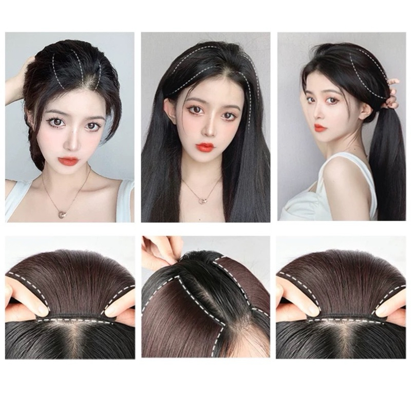 💋HÌNH THẬT💋 SET 2 TÓC GIẢ KẸP PHỒNG CHÂN TÓC SIÊU TỰ NHIÊN 💋