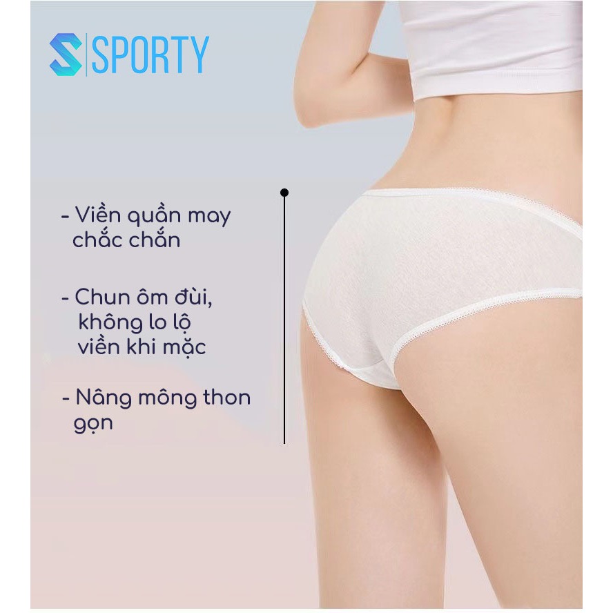 Quần lót giấy cotton DP3 SPORTY một set sử dụng một lần cho mẹ bầu sau sinh hoặc đi du lịch dã ngoại