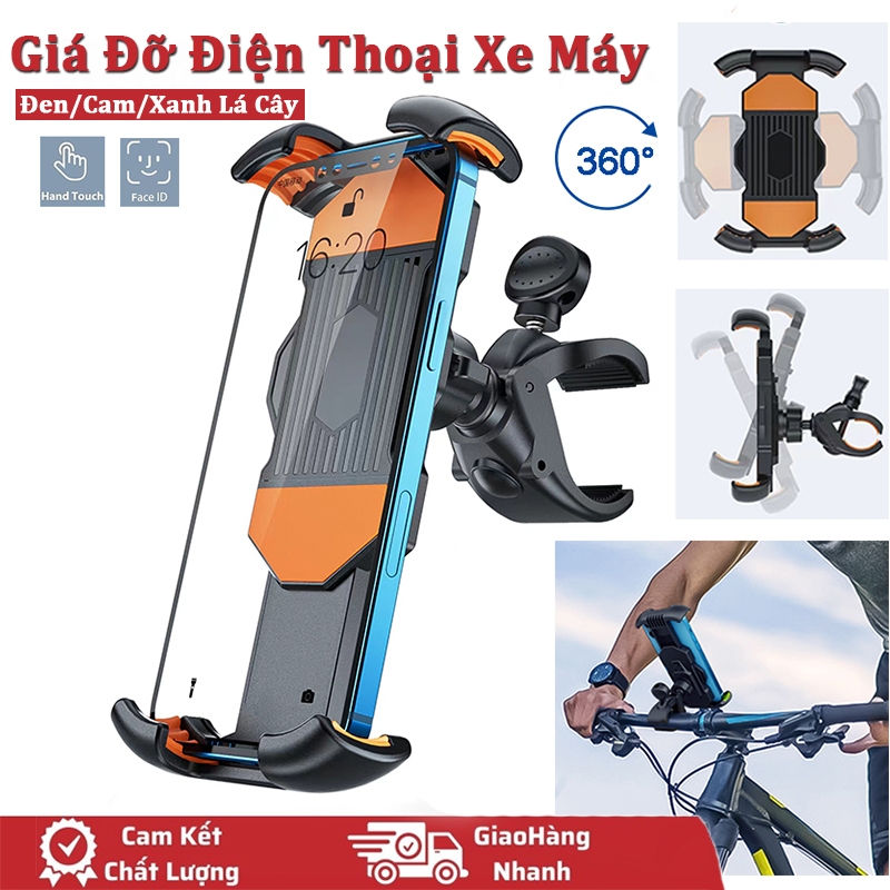 Giá Đỡ Điện Thoại Xe Máy Xoay 360 Độ di động 4.7~6.7 inch Bằng Gắn Xe Máy cho Xe Đạp Leo Núi