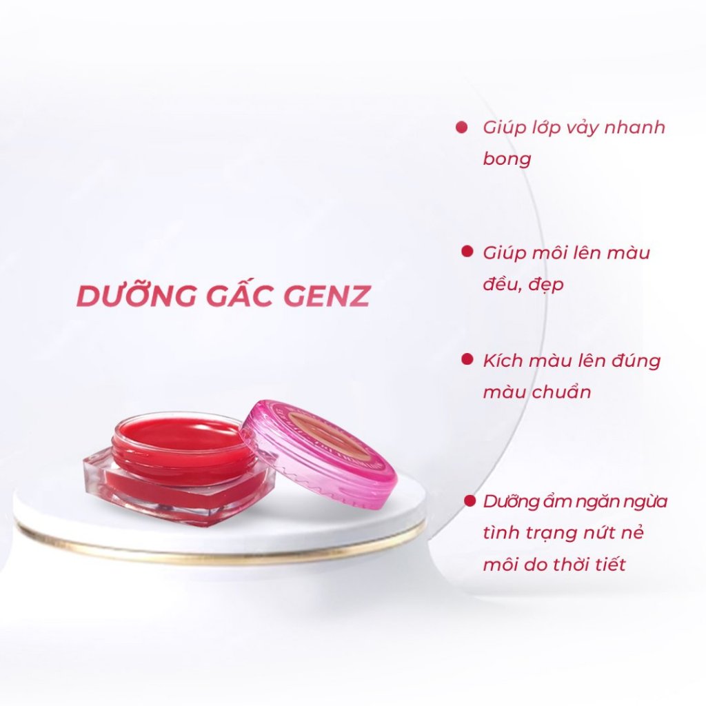 Dưỡng gấc Genz kích màu môi sau phun xăm