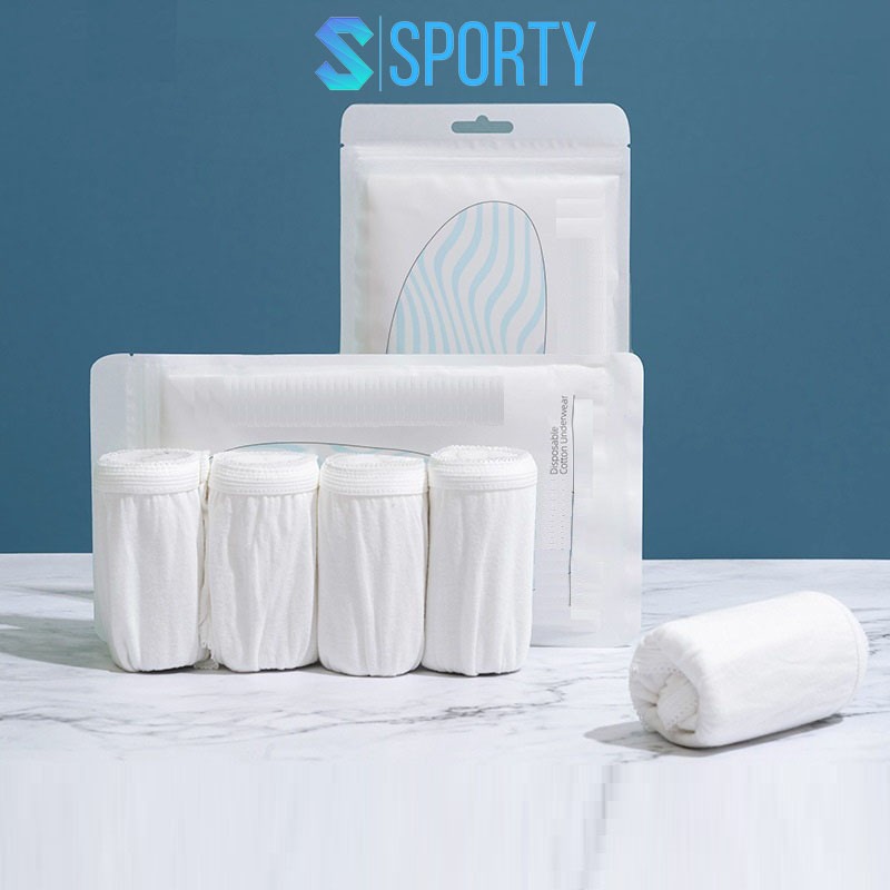 Ảnh Quần lót giấy cotton DP3 SPORTY một set sử dụng một lần cho mẹ bầu sau sinh hoặc đi du lịch dã ngoại 1