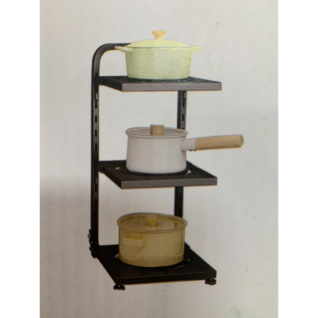 Kệ để xoong nồi nhiều tầng có thể điều chỉnh - Loại 3/4 tầng - Thép các bon chống gỉ - Sơn 5 lớp tĩnh điện