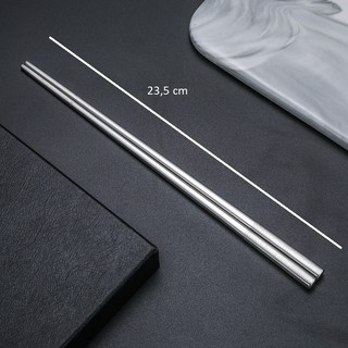 Set 5 Đôi Đũa Inox Chất Lượng Cao 33gr/đôi Có Khắc Laser Chống Trượt