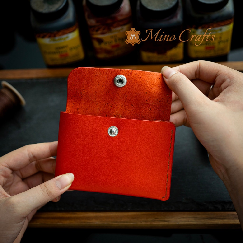 Mino Crafts - Ví nữ kẹp tiền - Đồ da Handmade