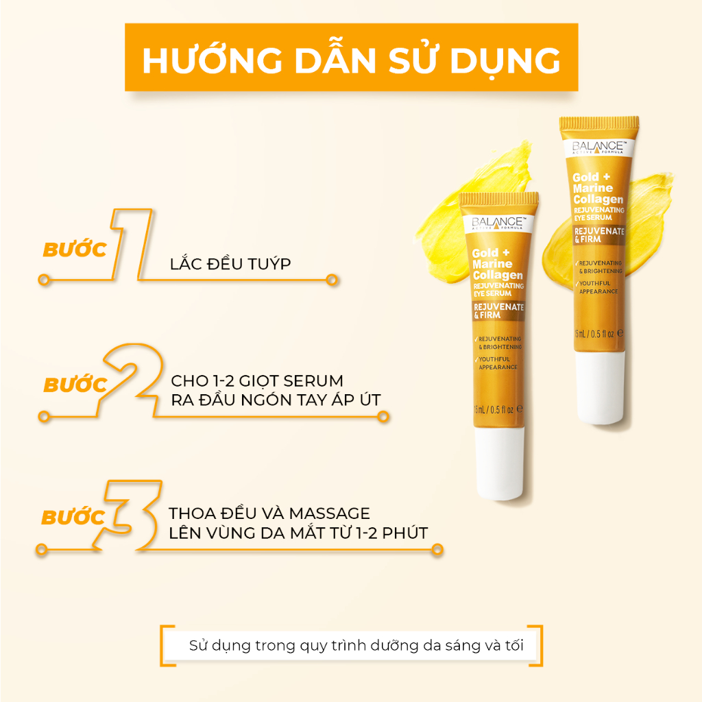 Ảnh Serum Tái Tạo Và Dưỡng Da Mắt Balance Active Formula Gold Collagen Rejuvenating eye 15ml 4