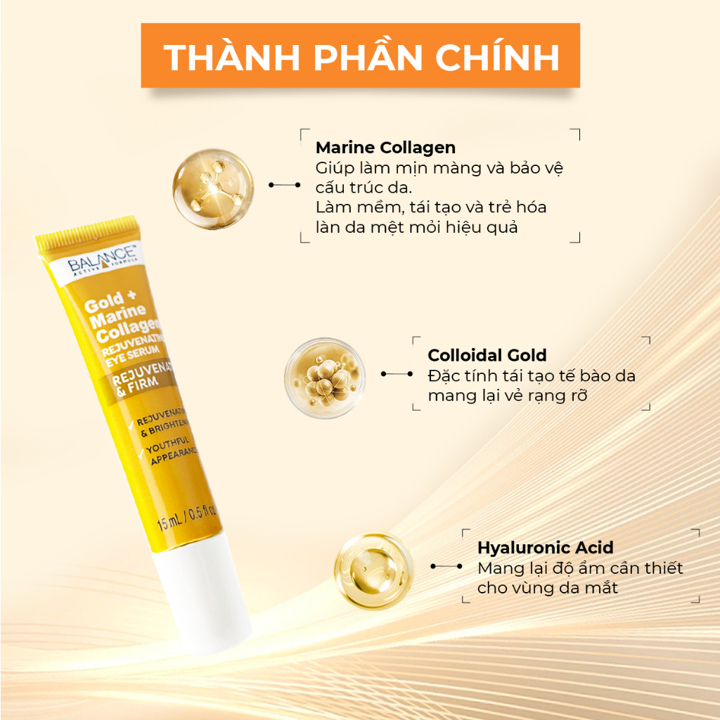 Ảnh Serum Tái Tạo Và Dưỡng Da Mắt Balance Active Formula Gold Collagen Rejuvenating eye 15ml 3