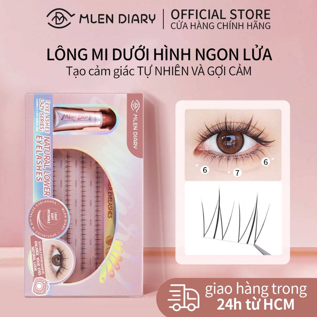 【Lông Mi Dưới- phong cách tự nhiên】Mlen- Lông Mi Giả Trong Suốt Cho ...