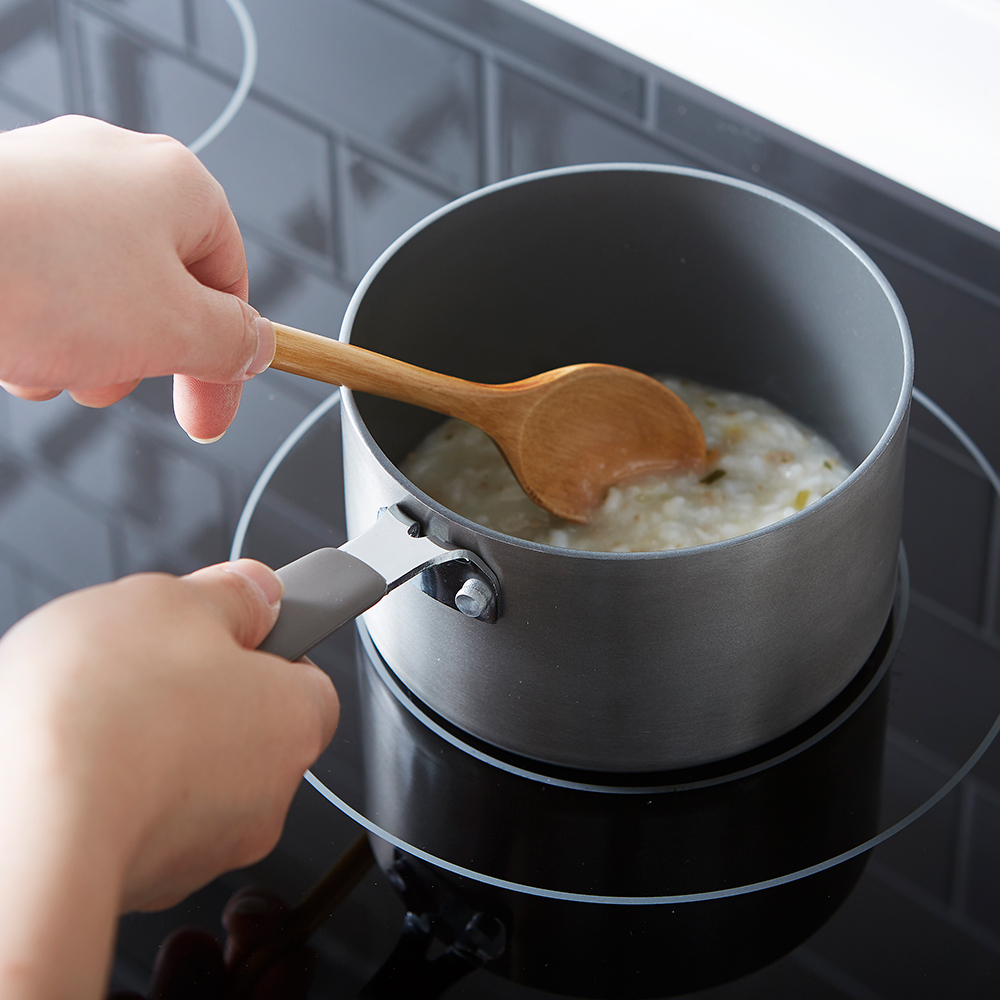 Nồi cháo quánh chống dính nhỏ mini cute KHÔNG DÙNG BẾP TỪ, chảo vuông Handycook 16cm T2C Mall