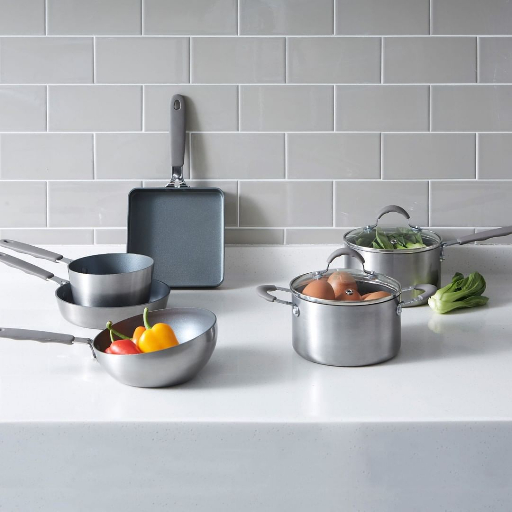 Nồi cháo quánh chống dính nhỏ mini cute KHÔNG DÙNG BẾP TỪ, chảo vuông Handycook 16cm T2C Mall